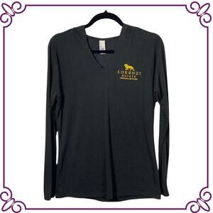 Lorenzi Estate Vineyards and Winery Long Sleeve Lightweight Hoodie Gray SMALL